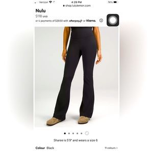 Brand new never warn lululemon groove super high rise flare leggings
